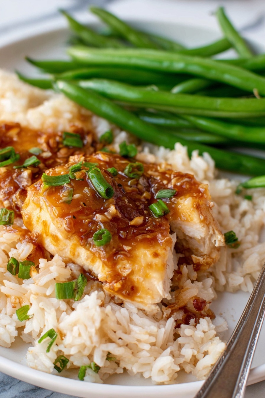 honey garlic chicken - Serving Suggestion