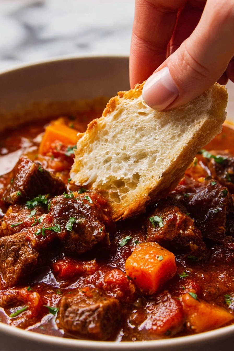 Hungarian Beef Goulash - Serving Suggestion