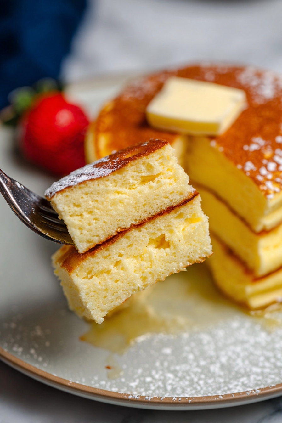 Fluffy Souffle Pancakes - Serving Suggestion