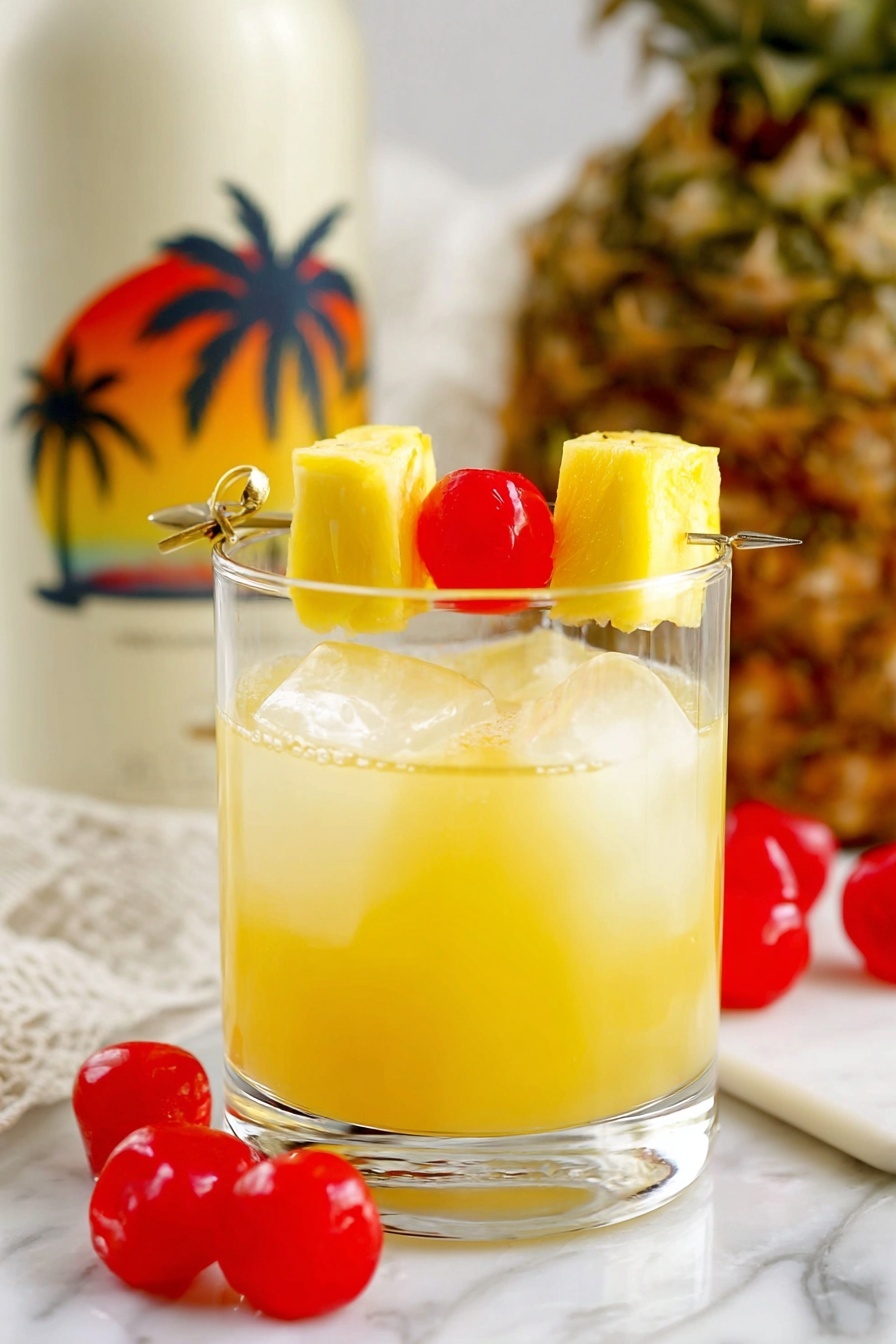Pineapple Rum Punch - Serving Suggestion
