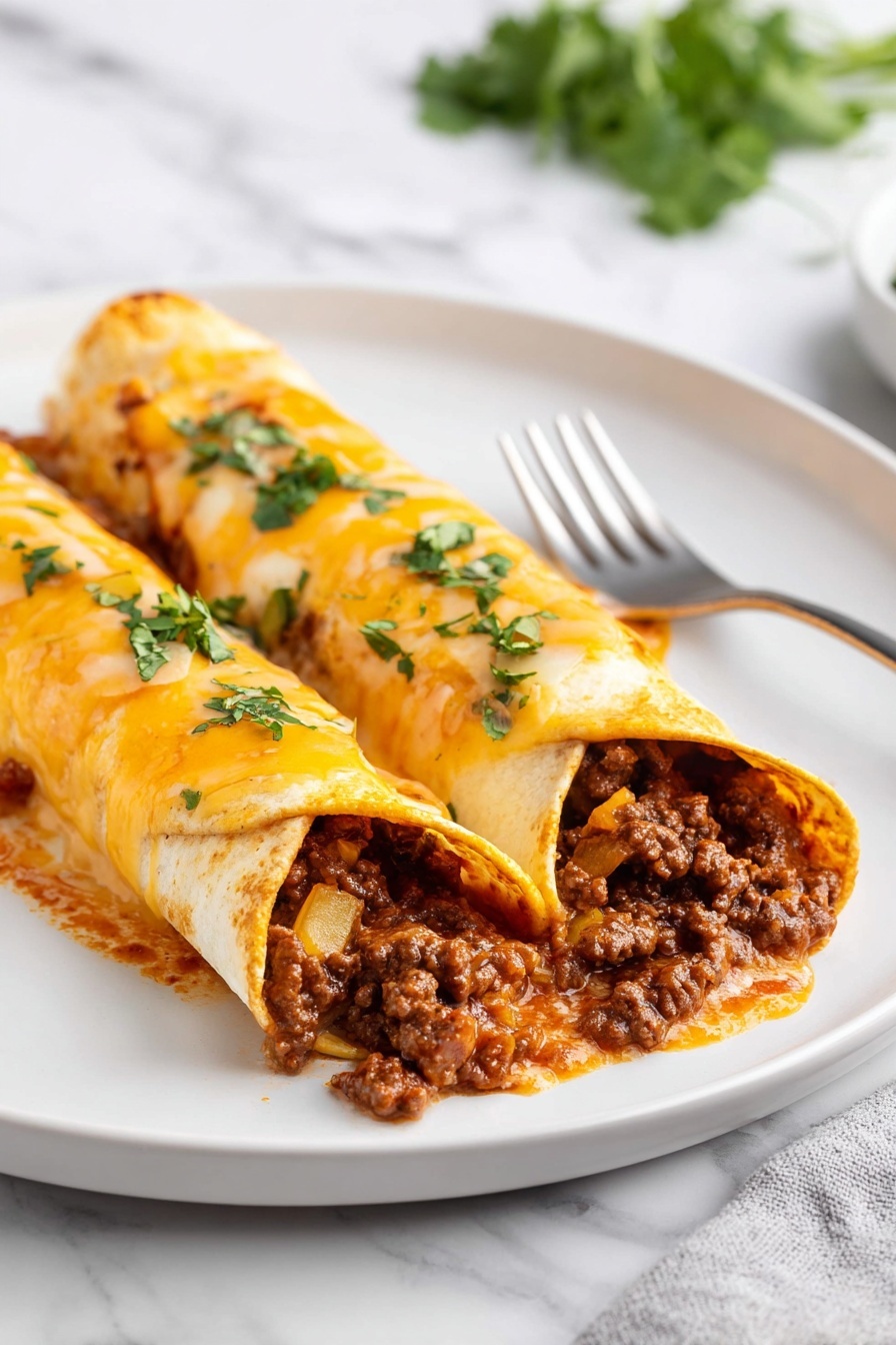 Beef Enchiladas - Serving Suggestion