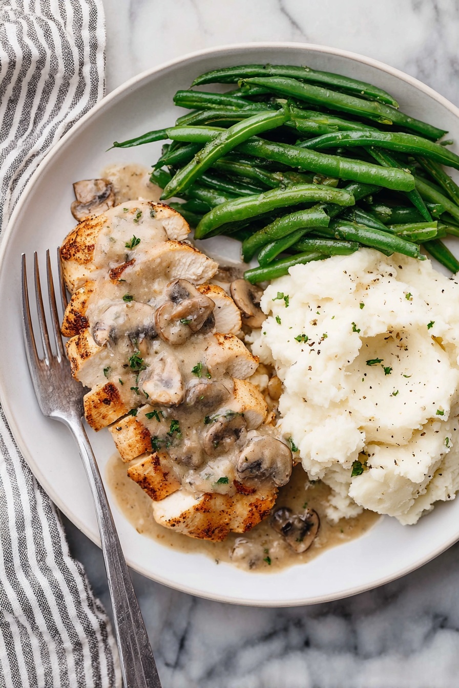 chicken with creamy mushroom - Serving Suggestion