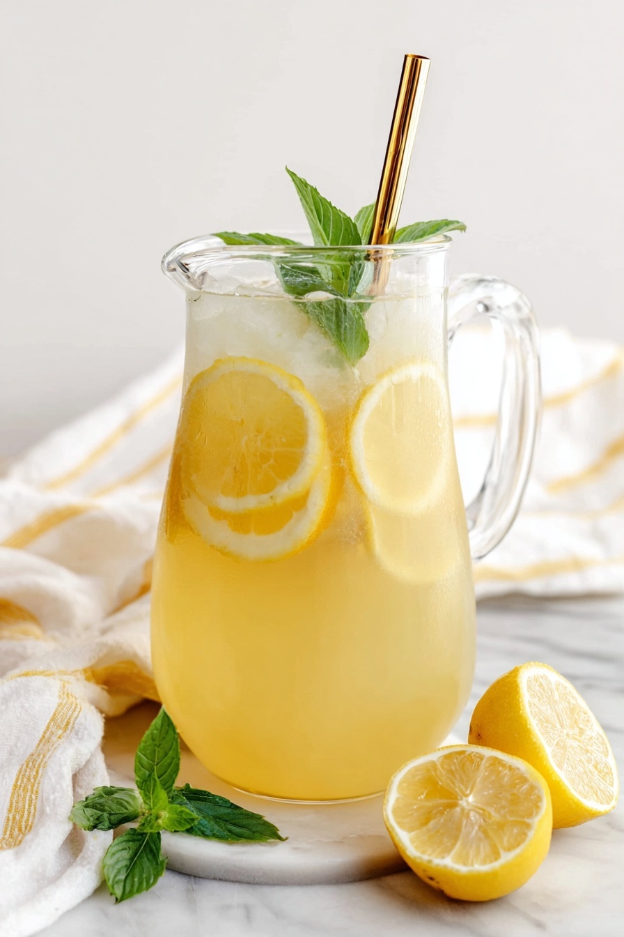 Honey Ginger Lemonade - Serving Suggestion
