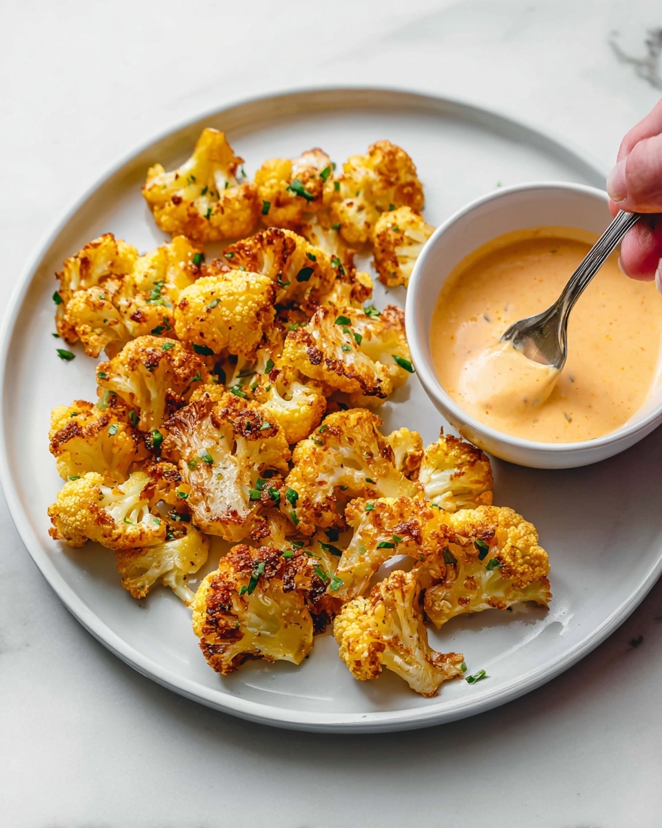 Cauliflower Air Fryer - Serving Suggestion