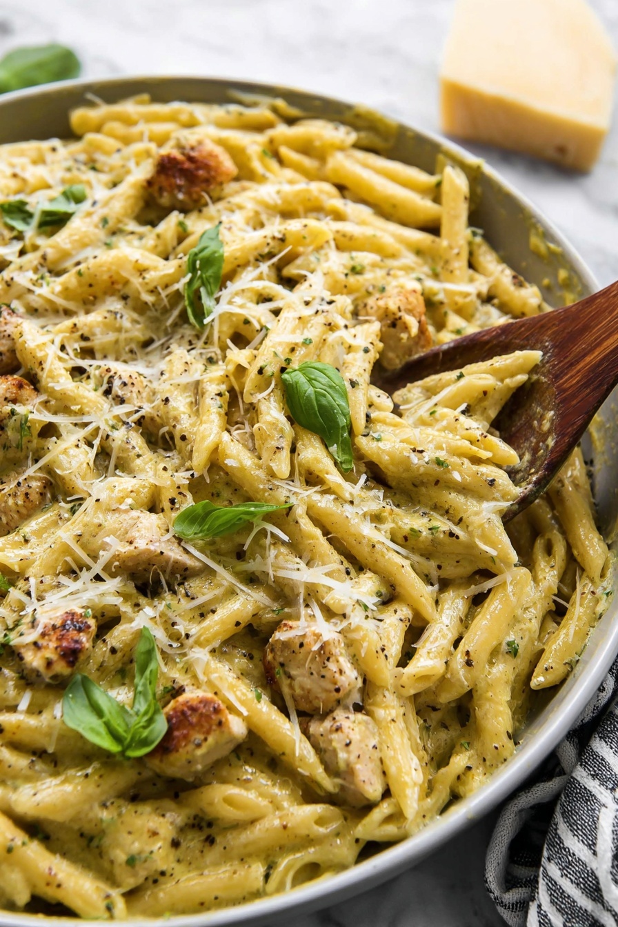 creamy pesto chicken - Serving Suggestion