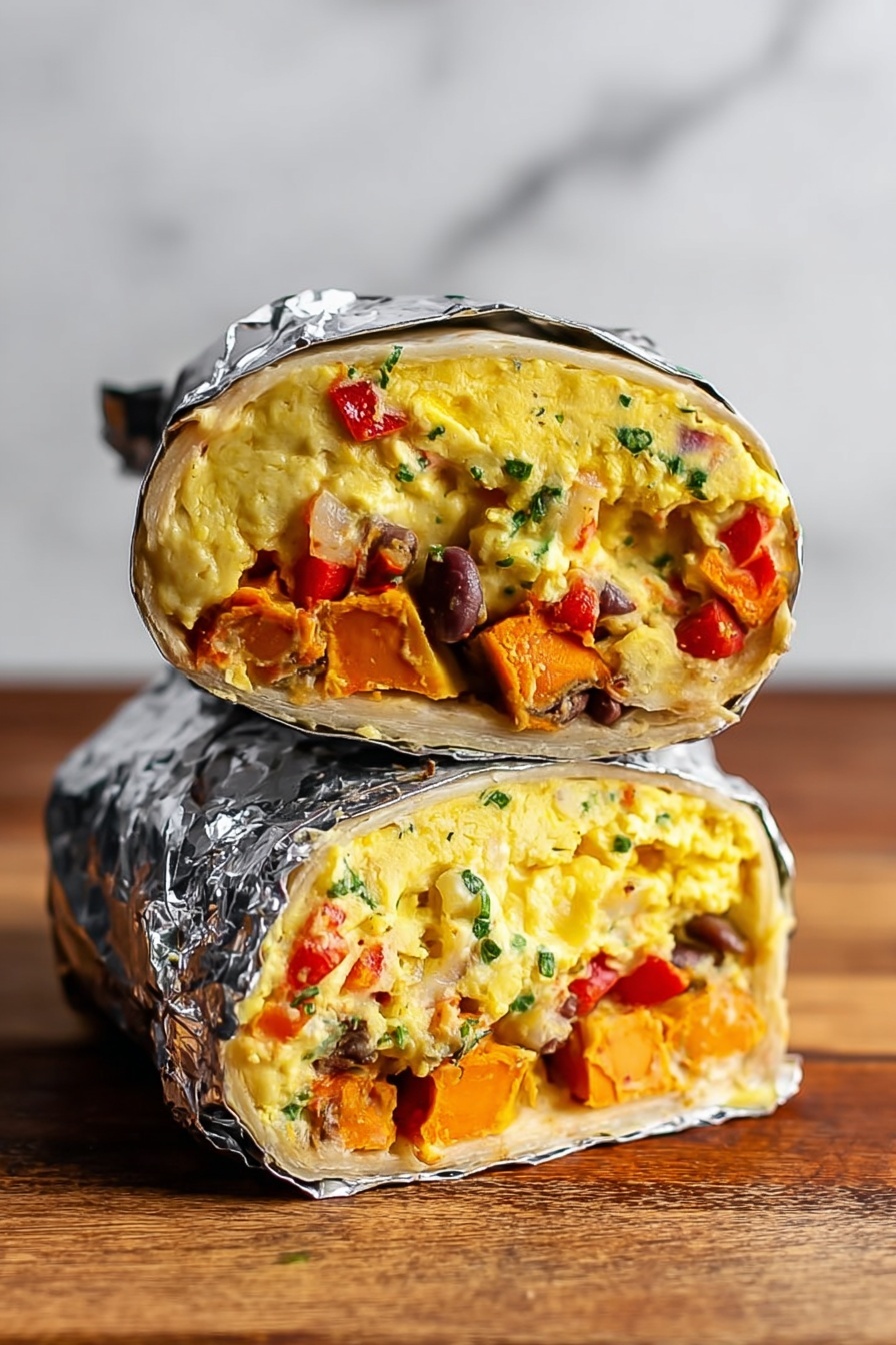 Vegan Breakfast Burritos - Serving Suggestion
