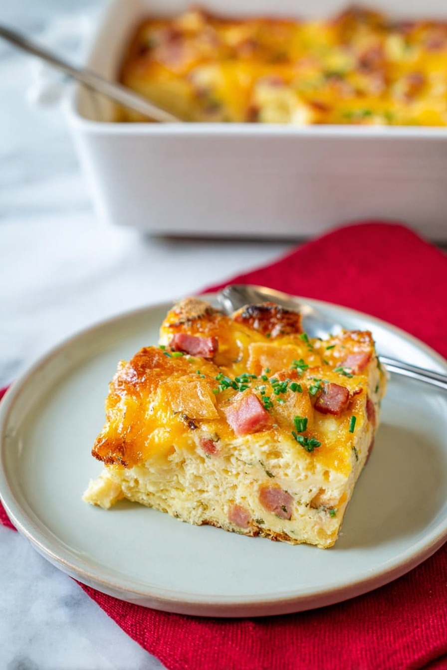 ham cheese bread pudding - Serving Suggestion