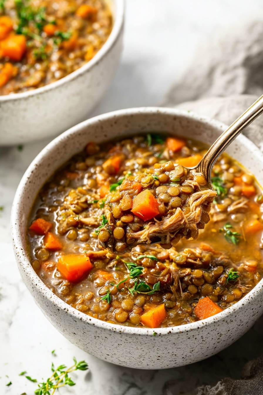 chicken lentil soup - Serving Suggestion