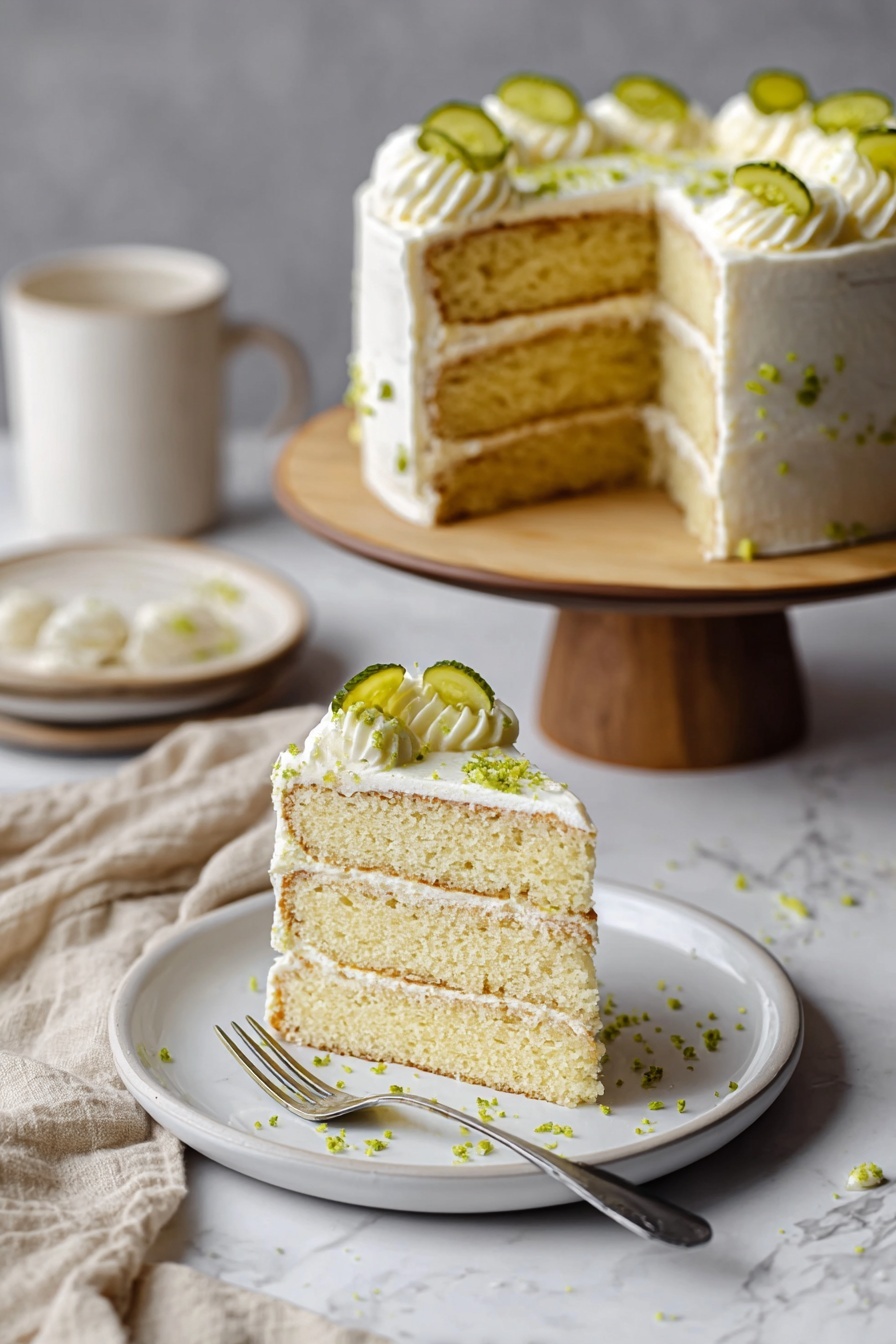 Dill Pickle Cake - Serving Suggestion