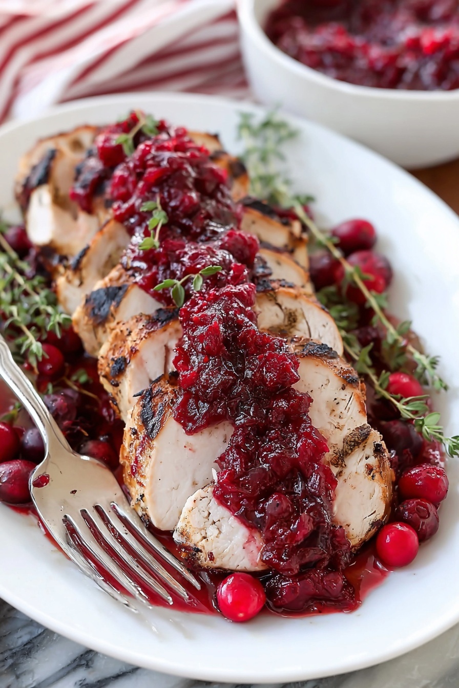 cranberry glazed turkey - Serving Suggestion
