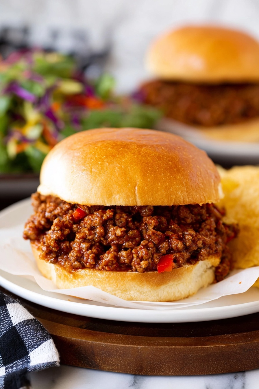 Homemade Sloppy Joes - Serving Suggestion