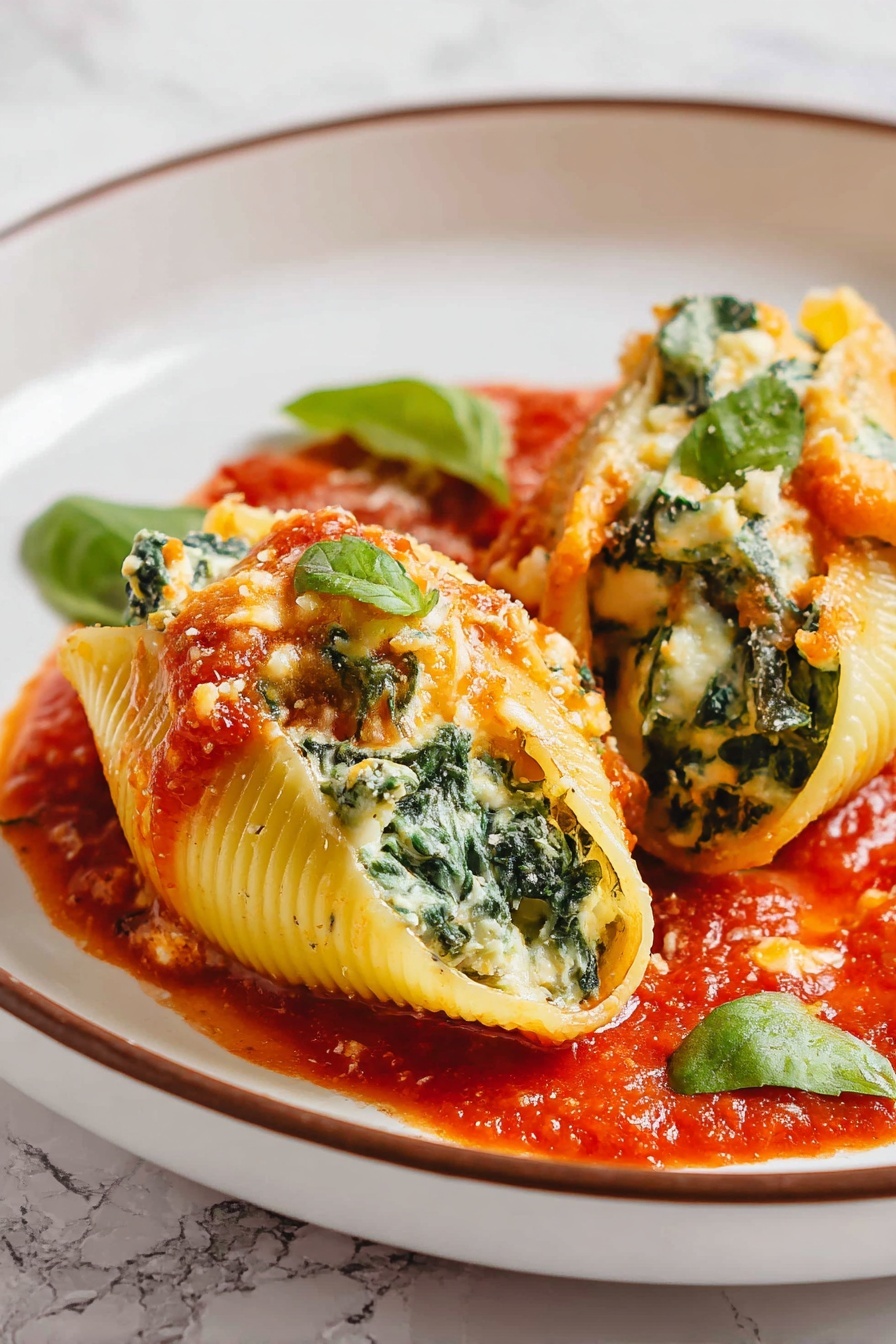 Veggie and Cheese Stuffed Shells - Serving Suggestion