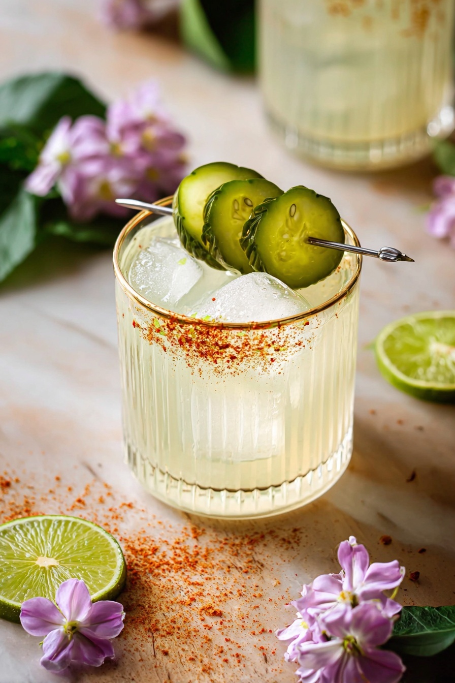 Dill Pickle Margarita - Serving Suggestion