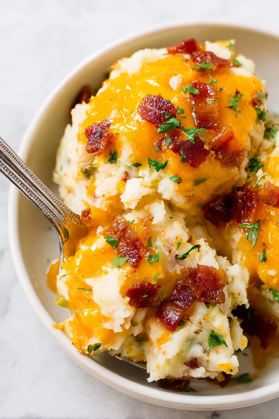 Twice Baked Potato Casserole - Serving Suggestion