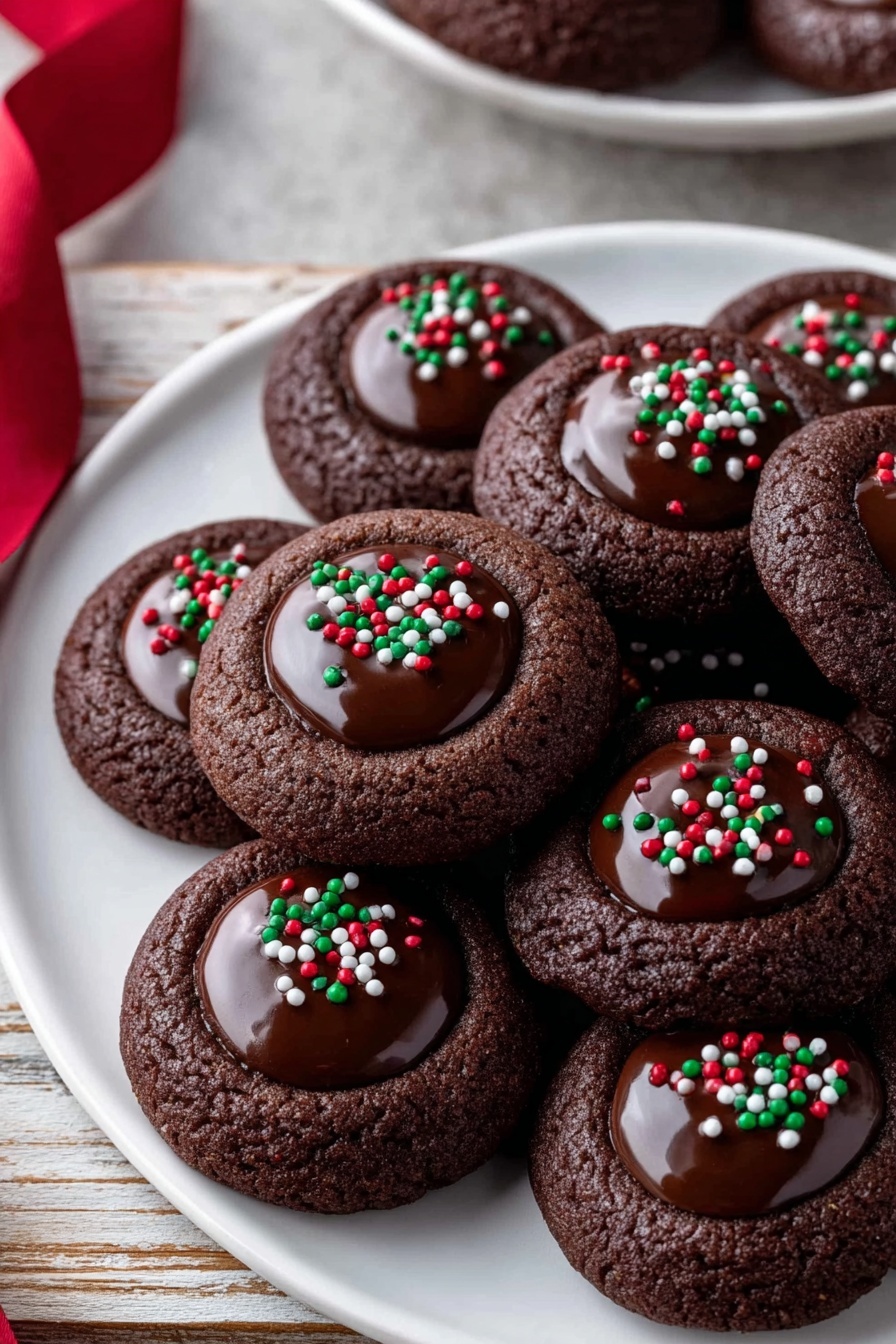 Chocolate Thumbprint Cookies - Serving Suggestion