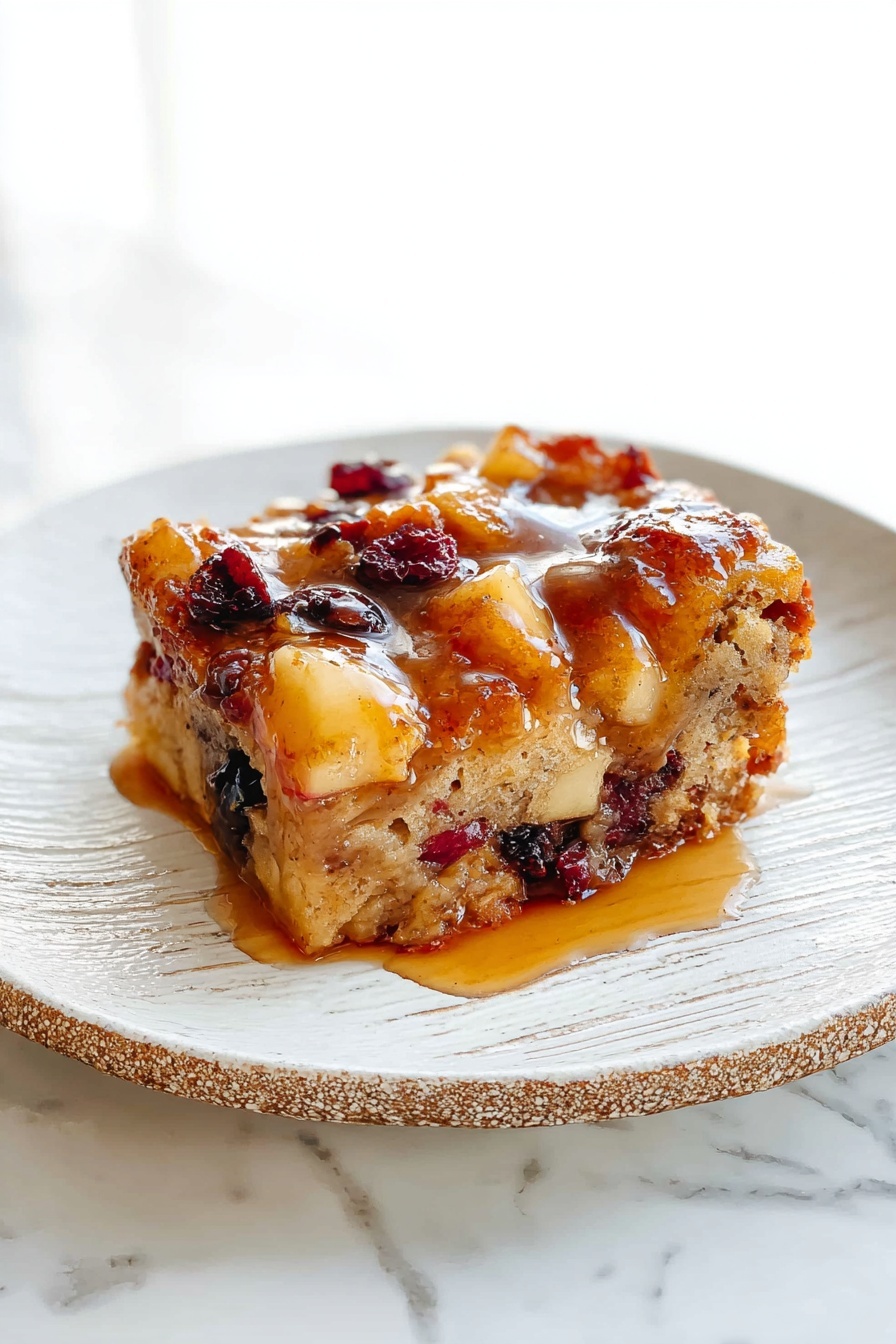 apple bread pudding - Serving Suggestion
