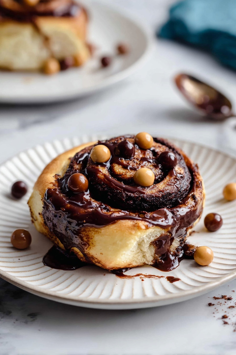 Chocolate Cinnamon Rolls - Serving Suggestion