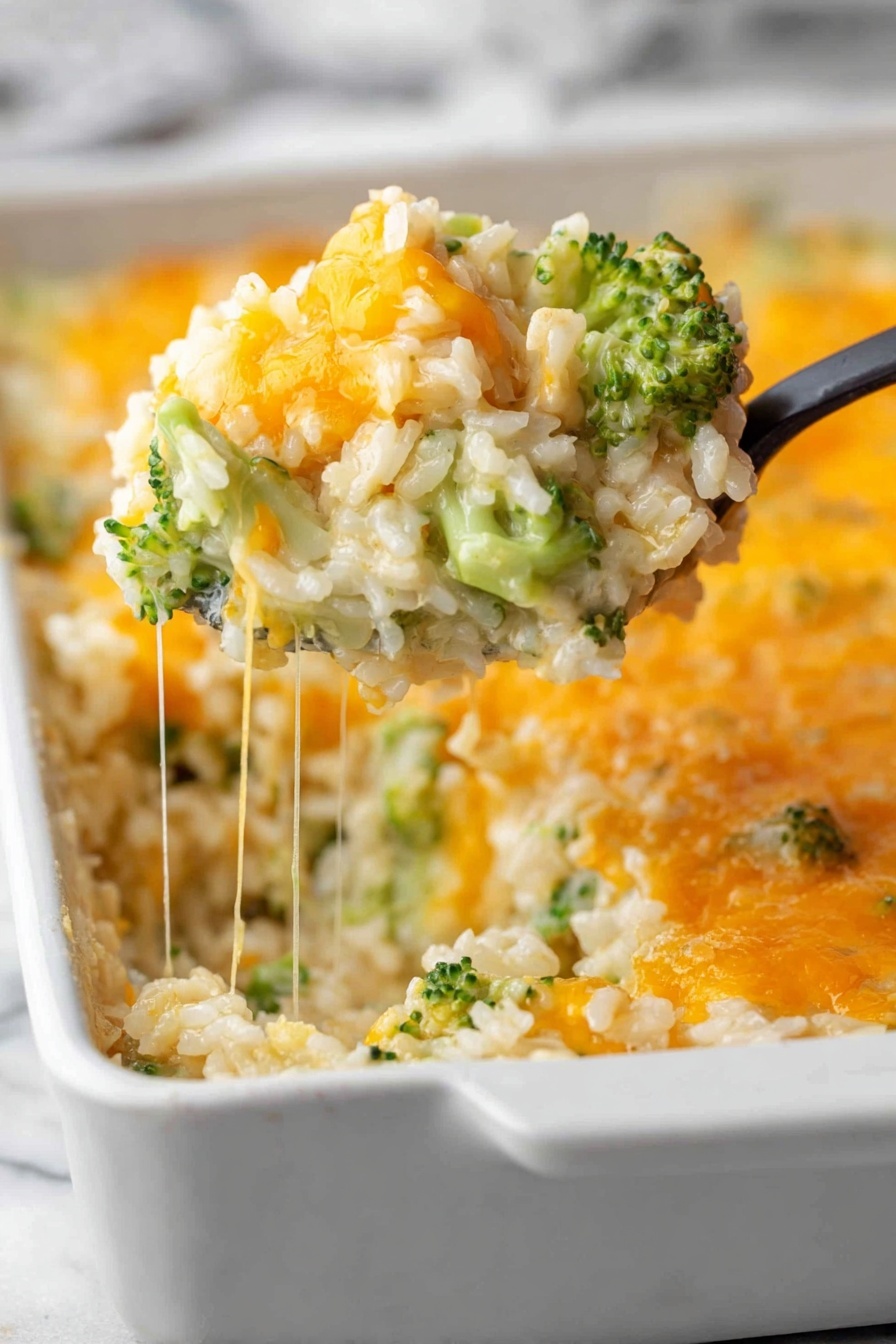 Cheddar Broccoli Rice - Serving Suggestion