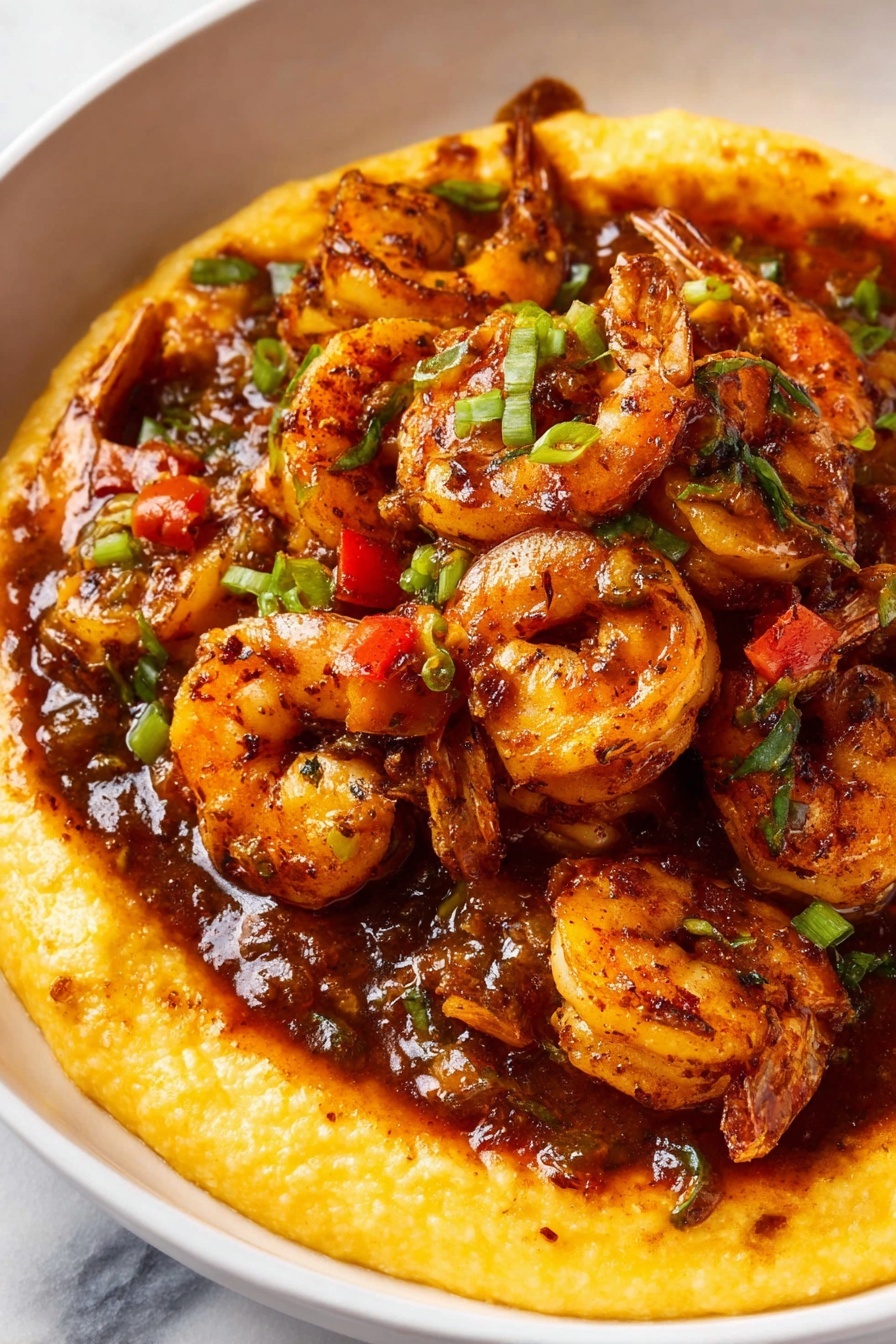 Brown Stew Shrimp - Serving Suggestion