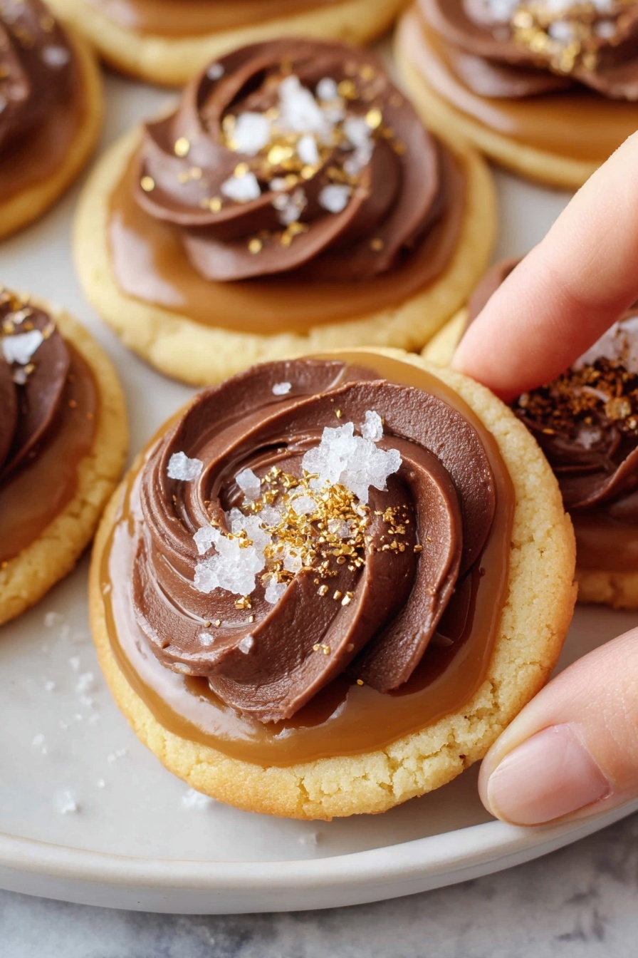 Millionaire Caramel Cookies - Serving Suggestion