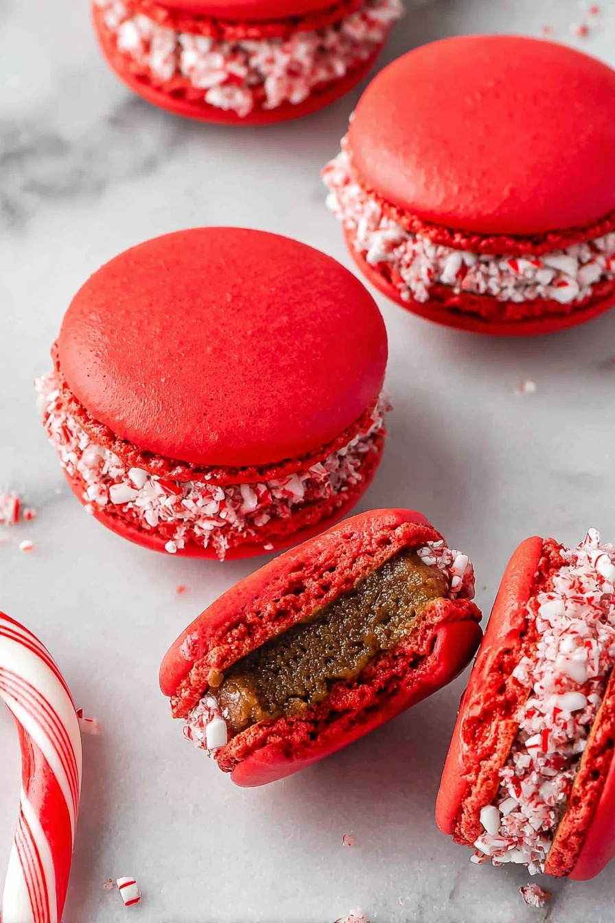 Peppermint Chocolate Macarons - Serving Suggestion