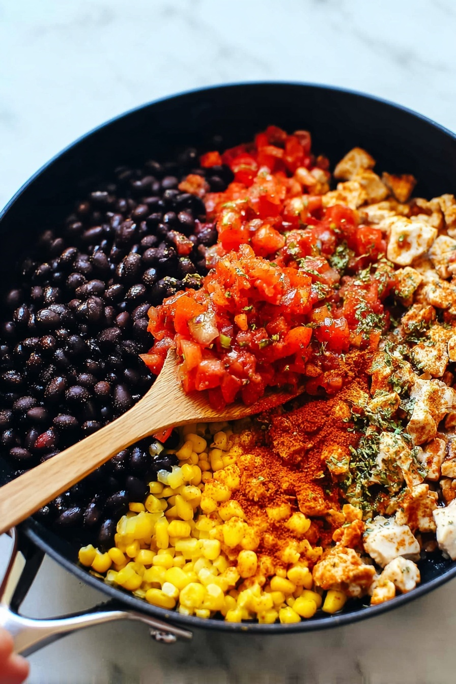 The image shows a white plate filled with golden brown fried egg rolls cut in halves to reveal colorful filling layers inside. Each egg roll piece has a crispy, crunchy outer shell in light golden brown. Inside, the layers include black beans, bright yellow corn kernels, small red bell pepper pieces, white tofu chunks, and green leafy bits, all packed closely together. One half-piece is held by a woman's hand, dipping into a small white bowl of creamy pale green sauce with specks of herbs. Fresh green cilantro leaves decorate the plate beside the bowl. All items sit on a white marbled surface. Photo taken with an iphone --ar 2:3 --v 7